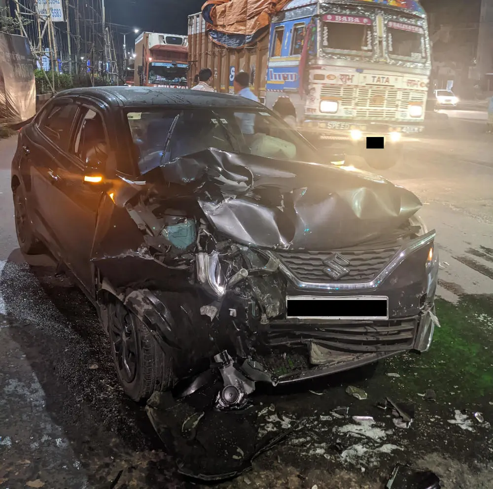 Car left side damage