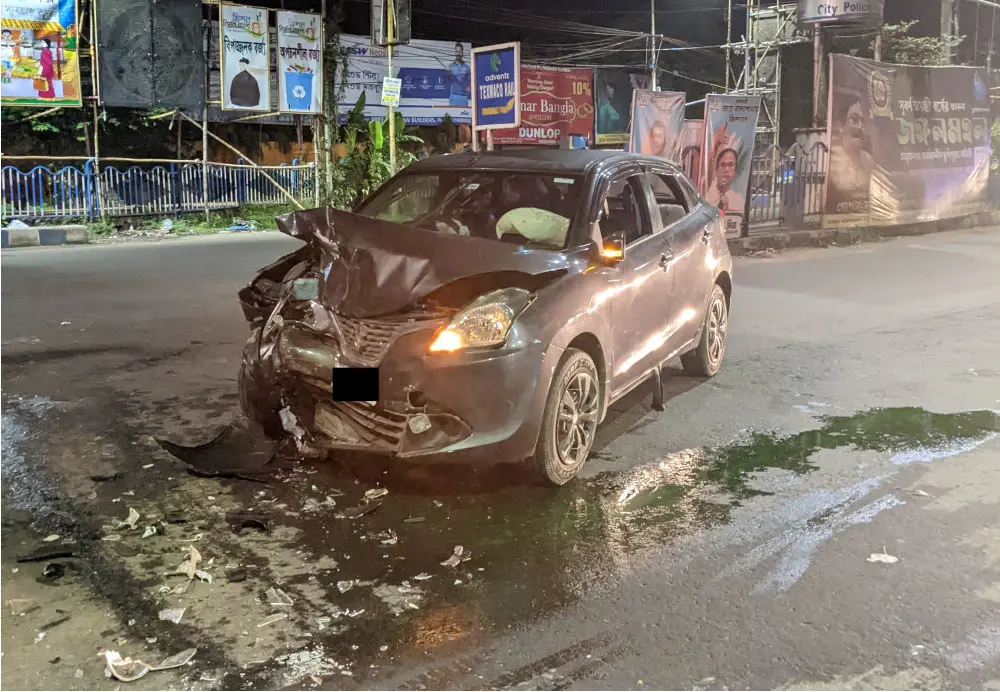 Car right side damage