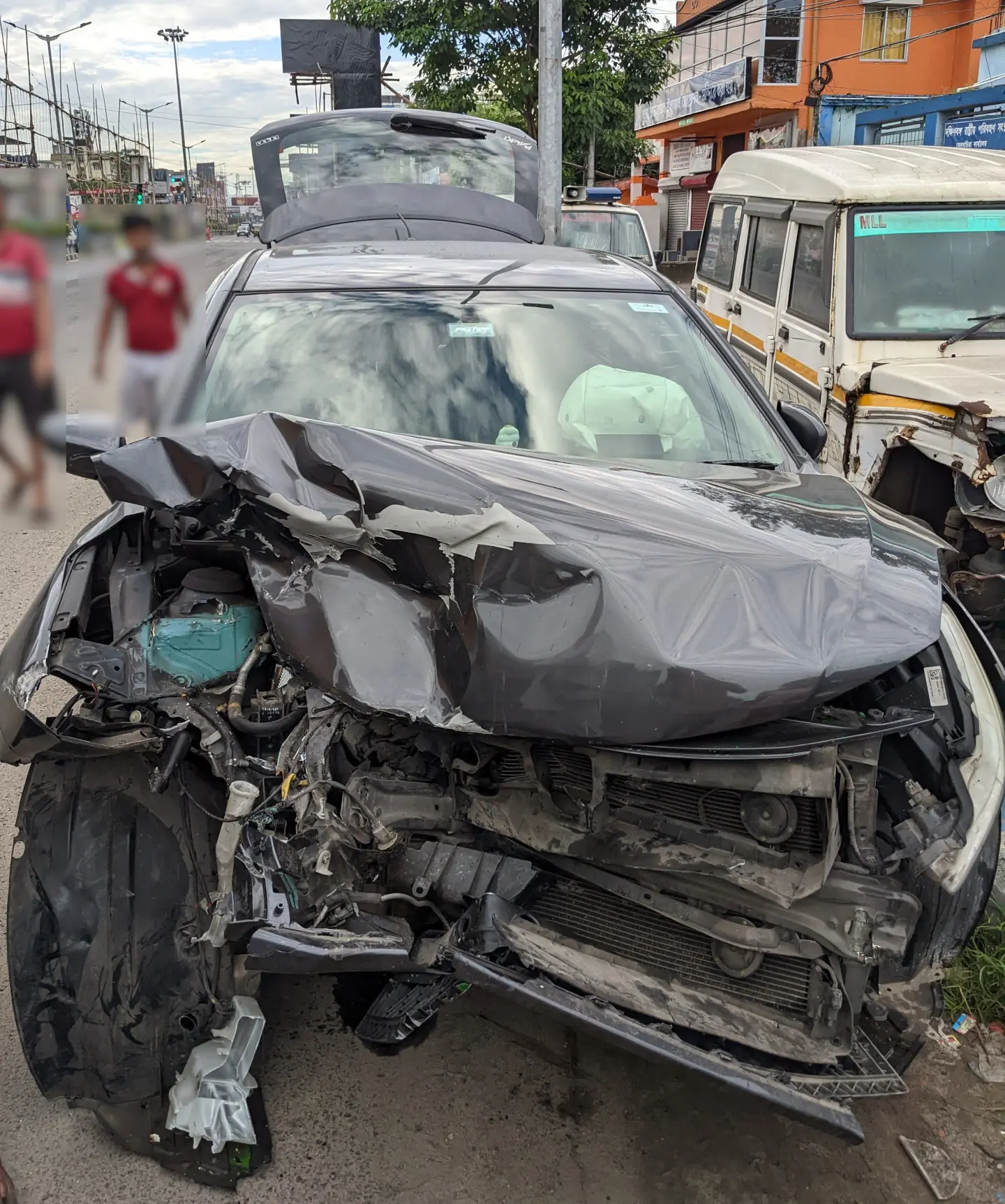 Car after towing