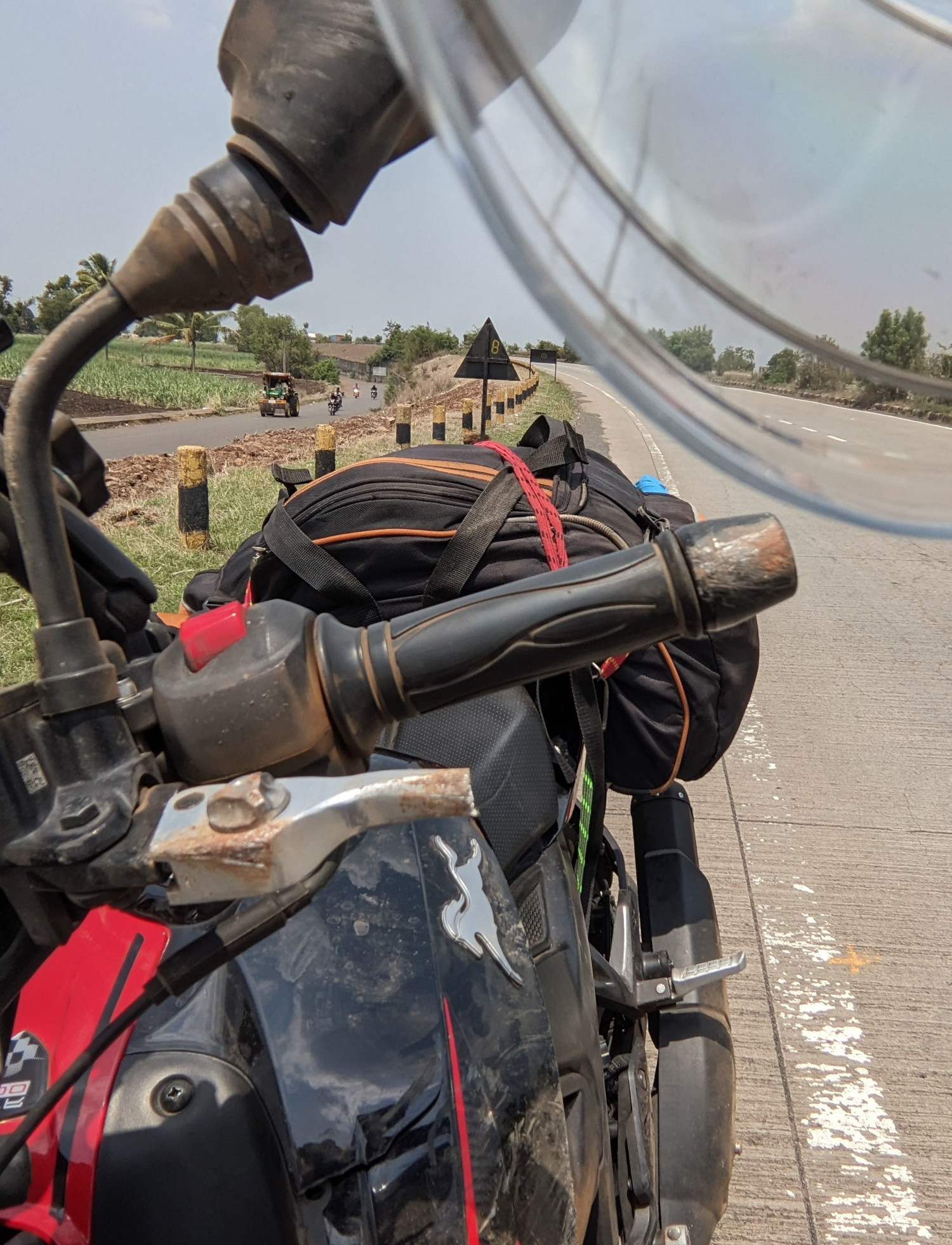 the side of the bike